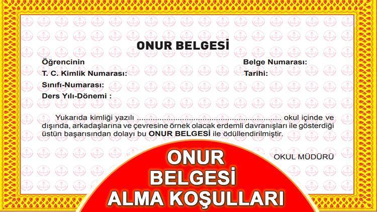 onur belgesi alma kosullari 2025 onur belgesi kac ortalama ile alinir kimlere verilir MPZ4la2s