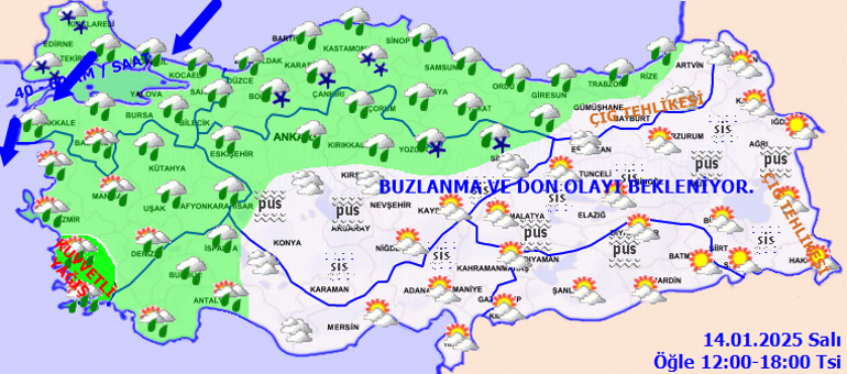 son dakika kar yagisi uyarisi meteoroloji hava durumu tahminlerini il il yayinladi yarin evYuC3Zq