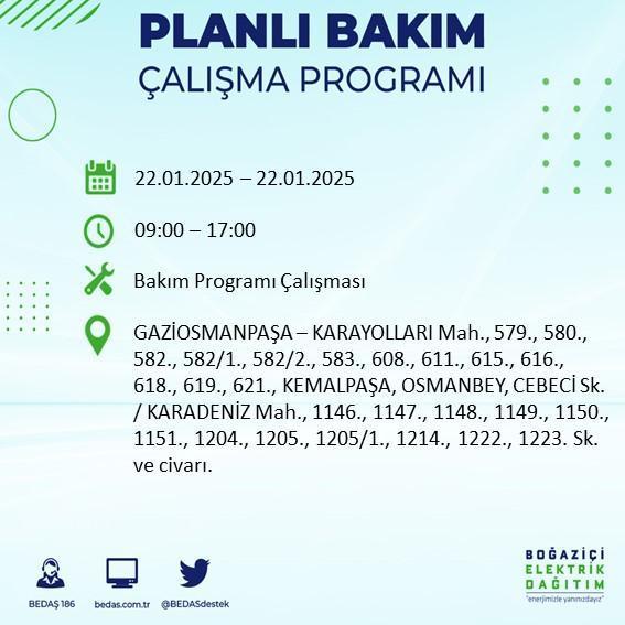 elektrik kesintisi istanbul ayedas bedas sorgulama ekrani 22 ocak istanbulda elektrikler ne zaman saat kacta