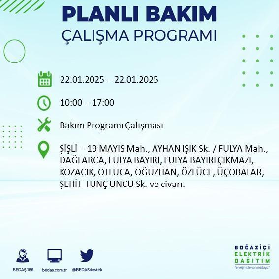 elektrik kesintisi istanbul ayedas bedas sorgulama ekrani 22 ocak istanbulda elektrikler ne zaman saat kacta