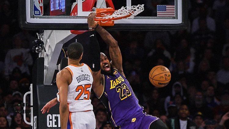 lakers lebron jamesin triple double performansiyla kazandi