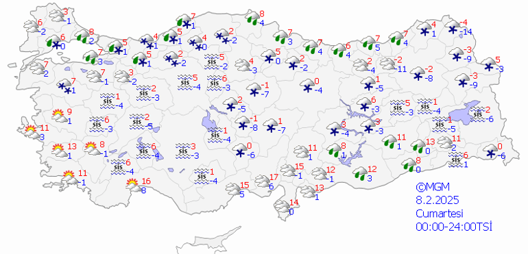 SON DAKİKA HAVA DURUMU TAHMİNLERİ İL İL 8 ŞUBAT 2025 | Yarın hava nasıl olacak? Hafta sonu yağmur ve kar yağacak mı? Meteoroloji'den 4 ile kuvvetli yağış uyarısı! 1 son dakika hava durumu tahminleri il il 8 subat 2025 yarin hava nasil hAOvAIaV