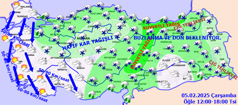 SON DAKİKA HAVA DURUMU TAHMİNLERİ İL İL | Yarın (5 Şubat) hava nasıl olacak? İstanbul'a kar ve yağmur yağacak mı? Kar alarmı verildi! Meteoroloji'den Sibirya soğukları uyarısı... 4 son dakika hava durumu tahminleri il il yarin 5 subat hava nasil olacak KMp1qbLe