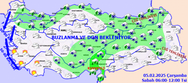 SON DAKİKA HAVA DURUMU TAHMİNLERİ İL İL | Yarın (5 Şubat) hava nasıl olacak? İstanbul'a kar ve yağmur yağacak mı? Kar alarmı verildi! Meteoroloji'den Sibirya soğukları uyarısı... 3 son dakika hava durumu tahminleri il il yarin 5 subat hava nasil olacak NT9dGkuU