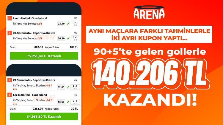 ayni maclara farkli tahminlerle iki ayri kupon yapti 905te gelen gollerle 140206 tl kazandi p7kQjrCb