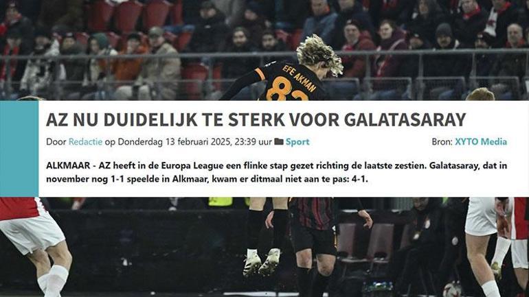 Az Alkmaar Galatasaray maçı Hollanda'da manşet oldu! 'Yerle bir etti' 2 az alkmaar galatasaray maci hollandada manset oldu yerle bir etti 1 ZYQwafWC