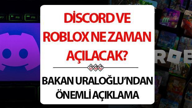 DİSCORD VE ROBLOX AÇILDI MI SON DAKİKA 2025 | Roblox ve Discord ne zaman açılacak, açılacak mı, erişim yasağı kalkacak mı? Bakan Uraloğlu'ndan önemli açıklama: 'Düzenleme üzerinde çalışıyoruz' 1 discord ve roblox acildi mi son dakika 2025 roblox ve discord ne zaman IrpWJI9Z