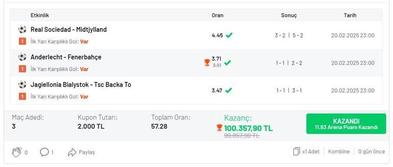 İlk yarı karşılıklı golleri bildi! Şampiyon Oran farkı ile 100.357 TL kazandı… 1 ilk yari karsilikli golleri bildi sampiyon oran farki ile 100357 tl kazandi 0 4gMq5BV8