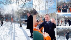 kar tatili vermeyen valiye kar topu NlDhNCma