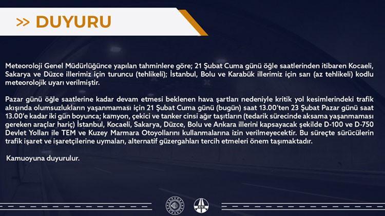 KGM YOL DURUMU 21-23 ŞUBAT 2025: Kar nedeniyle hangi yollar trafiğe kapalı, ne zaman açılacak? Bu yollara girişler yasak olacak! 2 kgm yol durumu 21 23 subat 2025 kar nedeniyle hangi yollar trafige kapali ne zaman cfrr3zkL