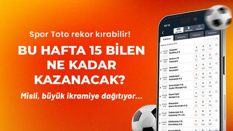 spor toto rekor kirabilir bu hafta 15 bilen ne kadar kazanacak misli buyuk ikramiye HLthk8yj