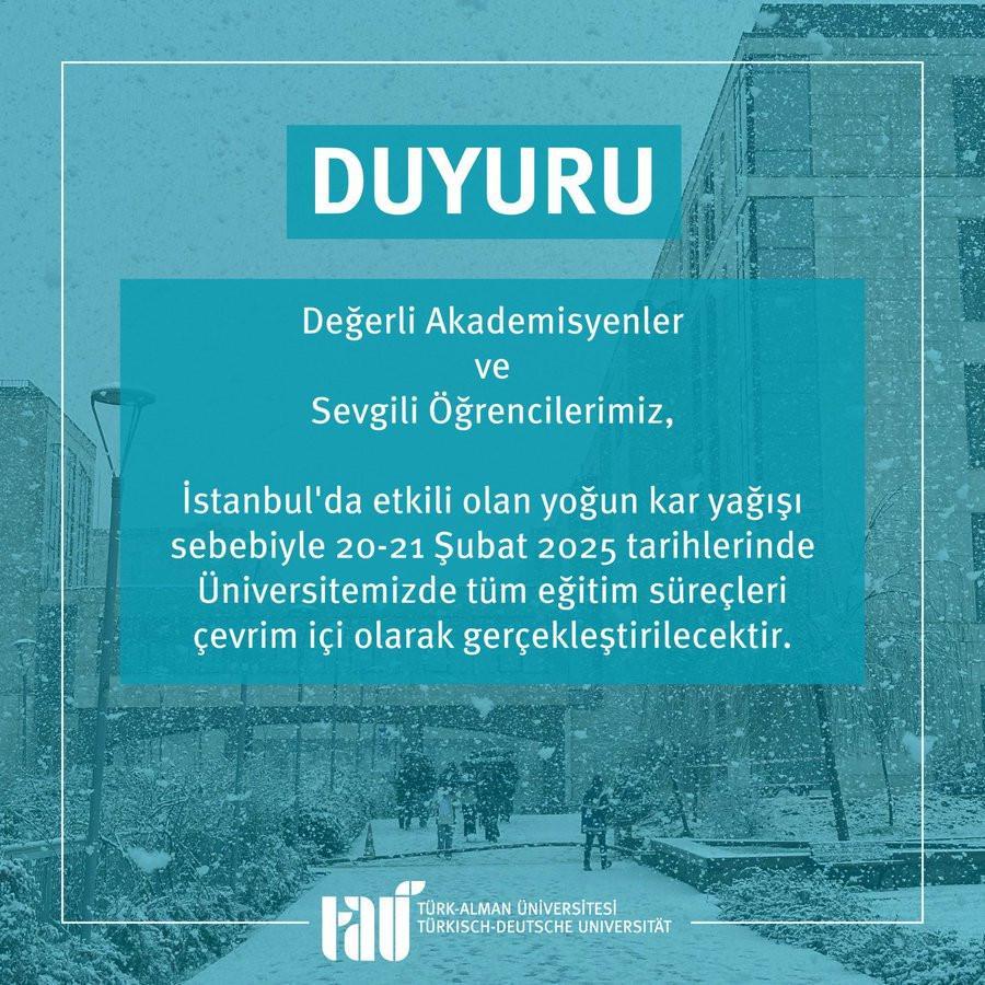 YARIN ÜNİVERSİTELER TATİL Mİ 21 ŞUBAT 2025 CUMA | İstanbul'da yarın üniversiteler tatil oldu mu, kar tatili var mı, hangi üniversiteler tatil edildi? Vali Gül duyurdu... Gözler rektörlük açıklamalarında! 9 yarin universiteler tatil mi 21 subat 2025 cuma istanbulda yarin universiteler tatil oldu WOFbvSev